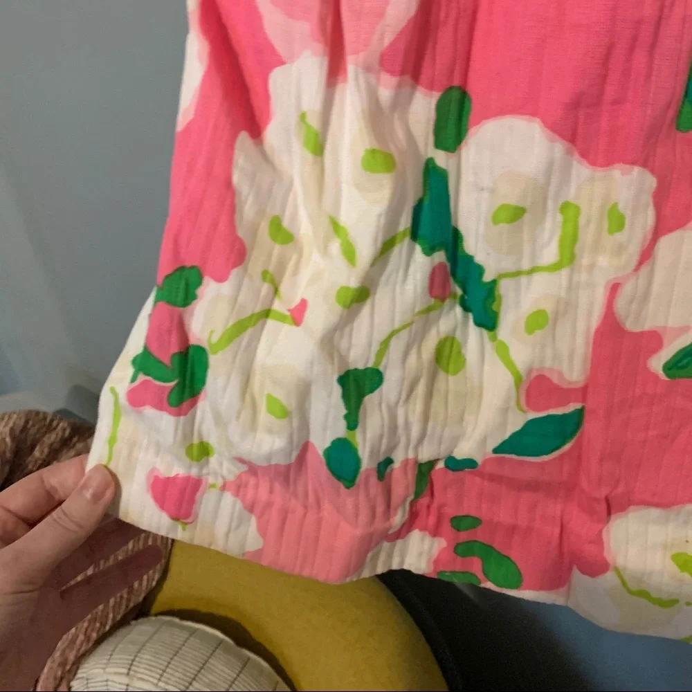 Lilly Pulitzer strapless pink floral dress - Picture 4 of 10